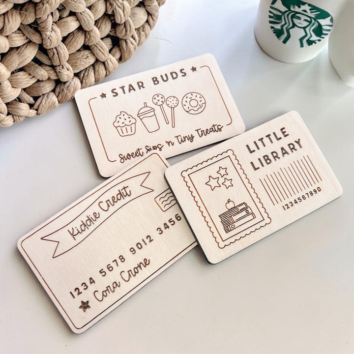 Wood Pretend Play Cards