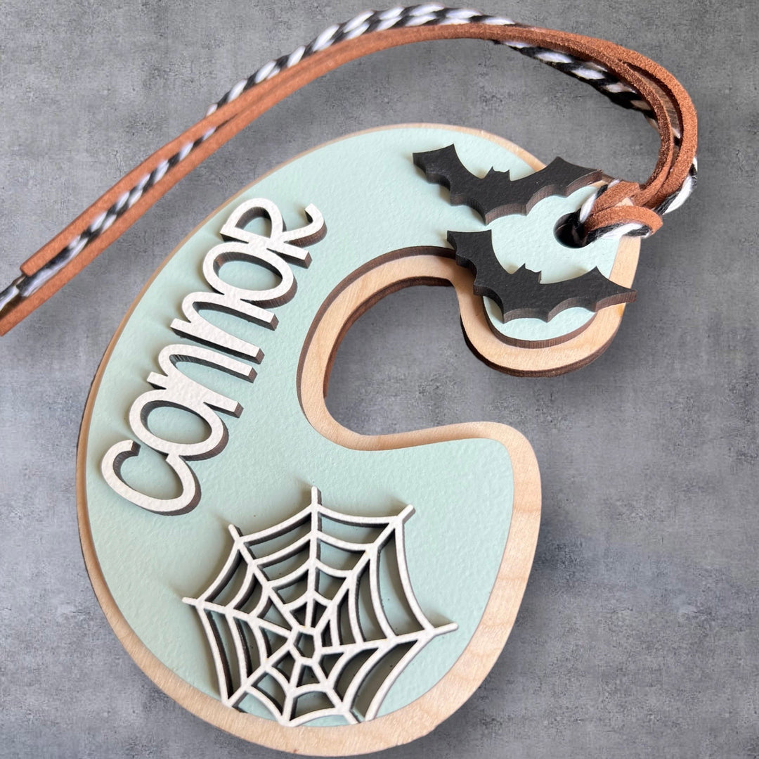 Personalized Halloween Basket Tag