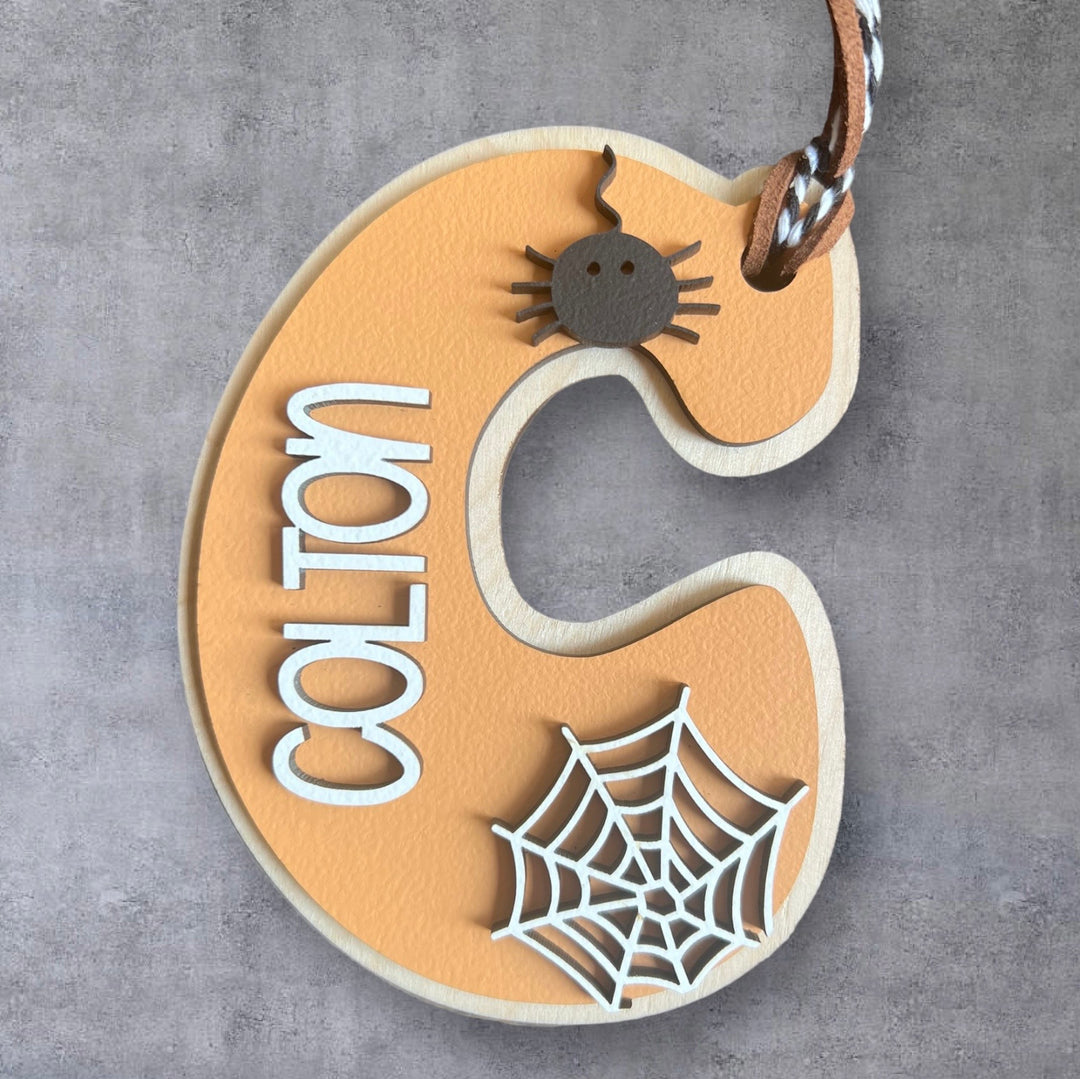 Personalized Halloween Basket Tag