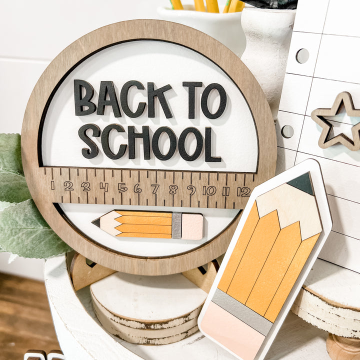 Back to School Tier Tray Decor