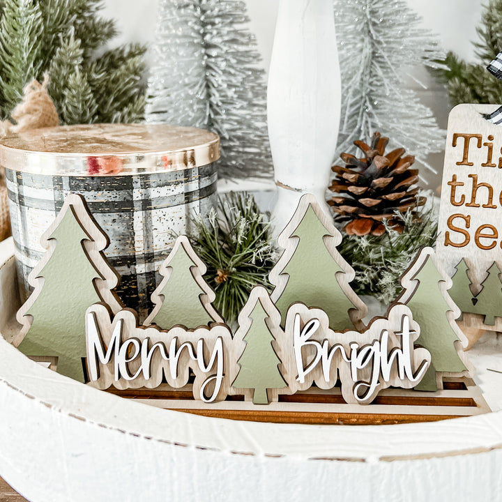 Christmas Tree Tiered Tray Decor