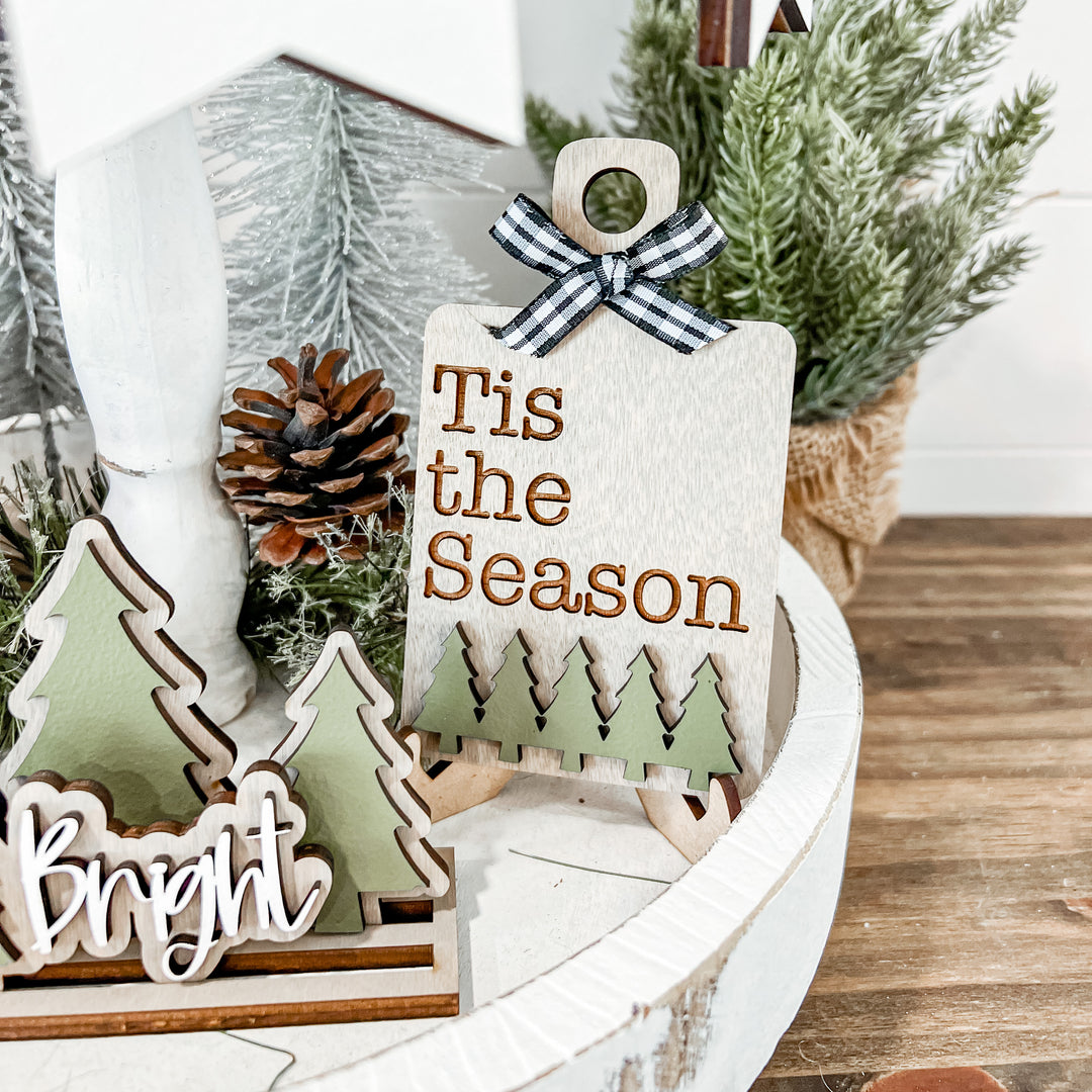 Christmas Tree Tiered Tray Decor