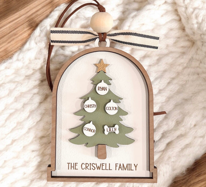 Personalized Family Christmas Tree Ornament