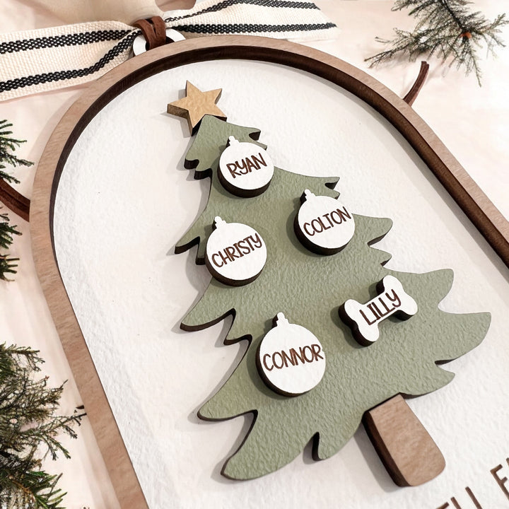 Personalized Family Christmas Tree Ornament