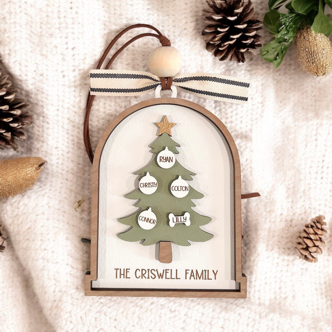 Personalized Family Christmas Tree Ornament