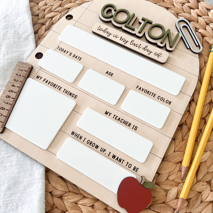 Personalized First & Last Day of School Sign