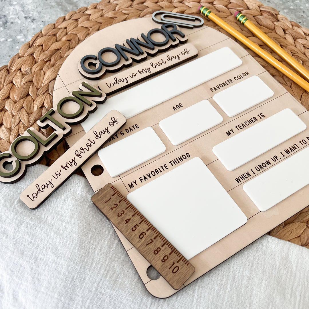 Personalized First & Last Day of School Sign