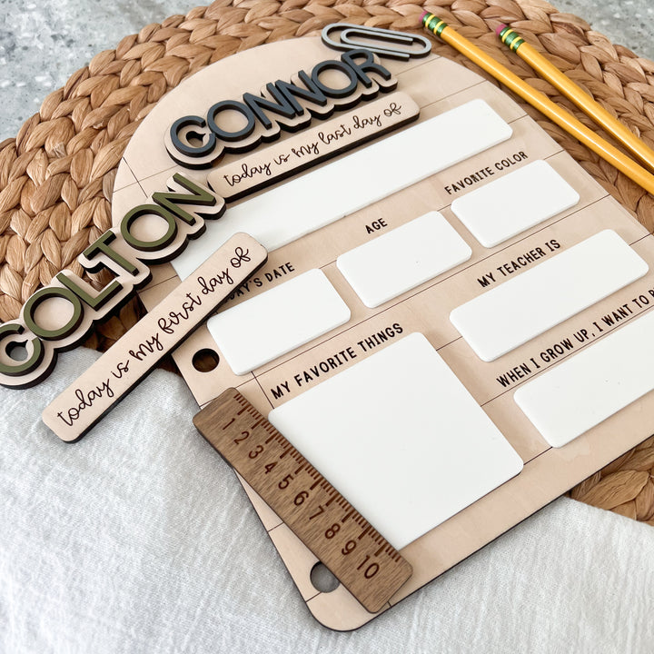 Personalized First & Last Day of School Sign