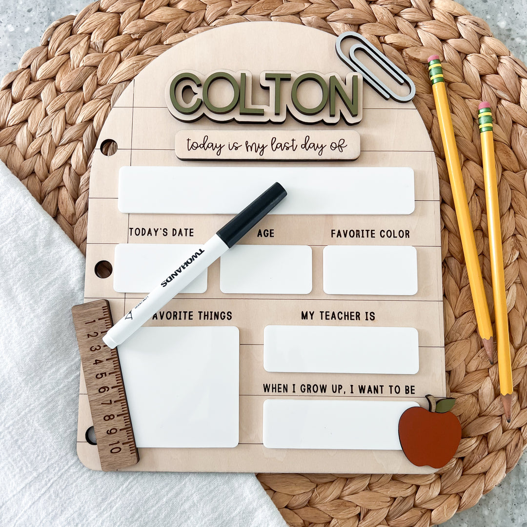 Personalized First & Last Day of School Sign