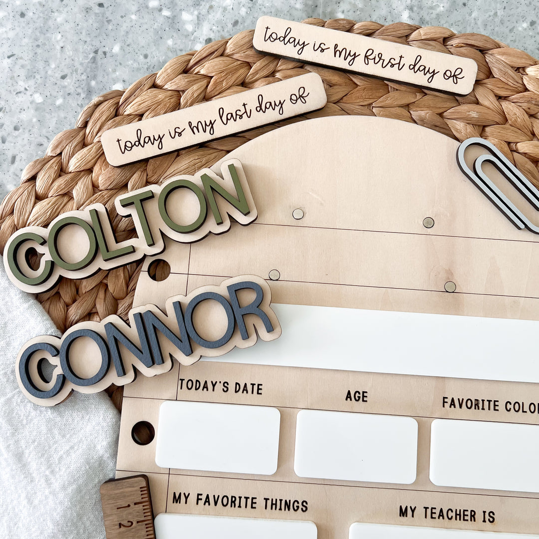 Personalized First & Last Day of School Sign