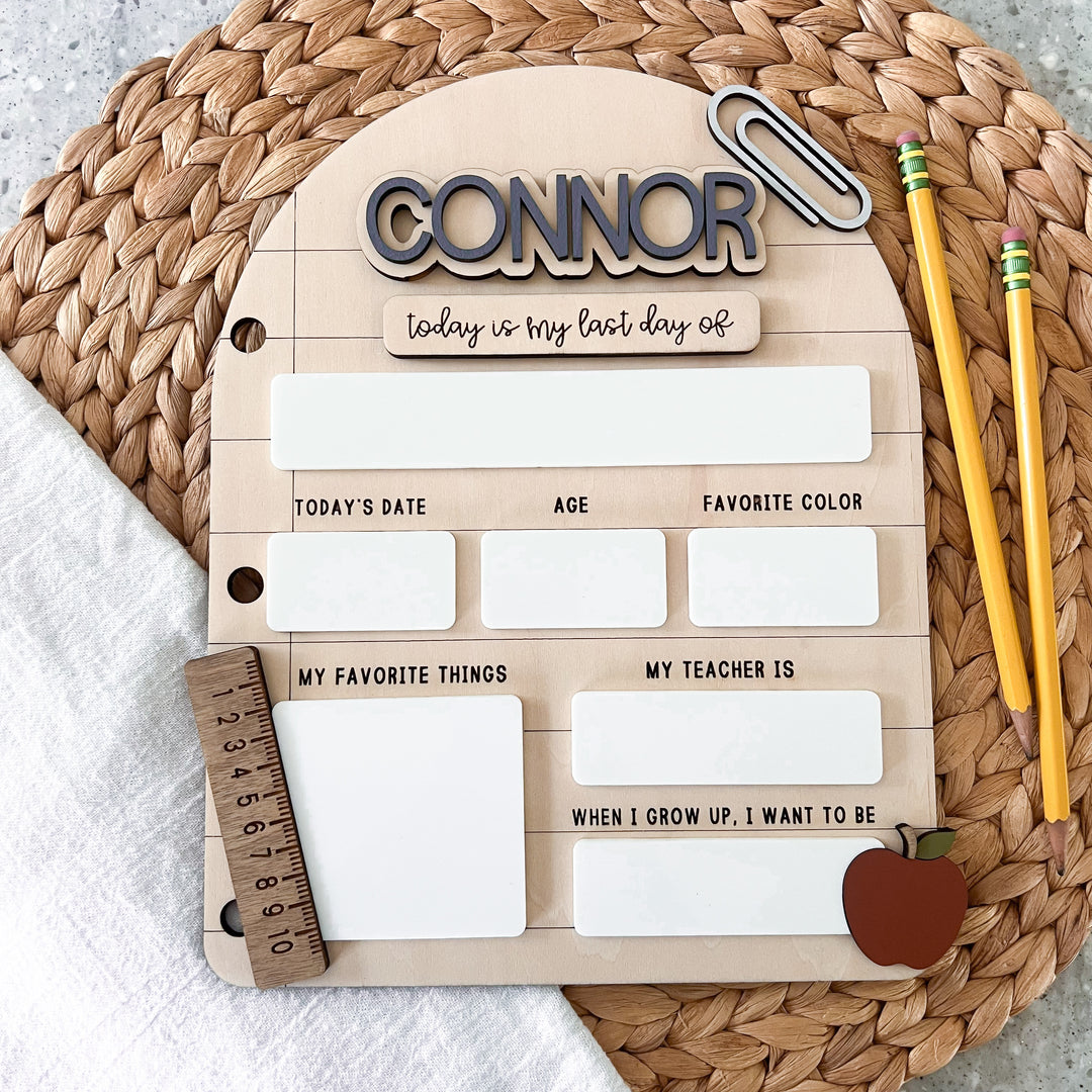 Personalized First & Last Day of School Sign