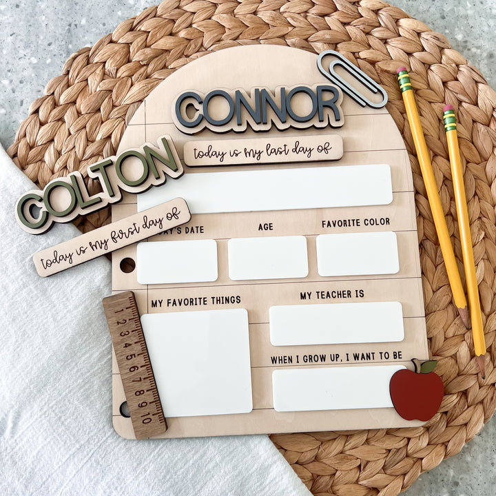 Personalized First & Last Day of School Sign