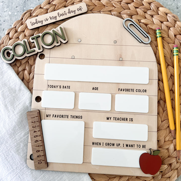 Personalized First & Last Day of School Sign