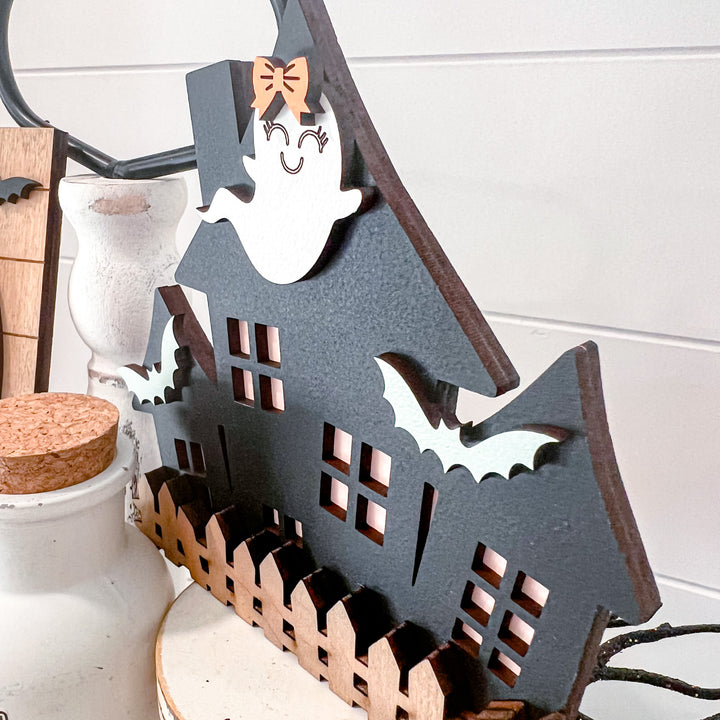 Retro Halloween Tiered Tray Decor