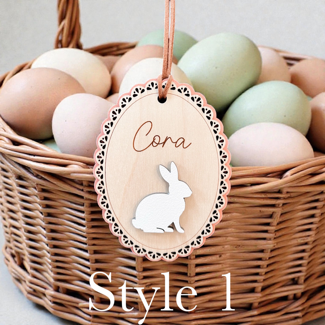 Personalized Scalloped Easter Basket Tags