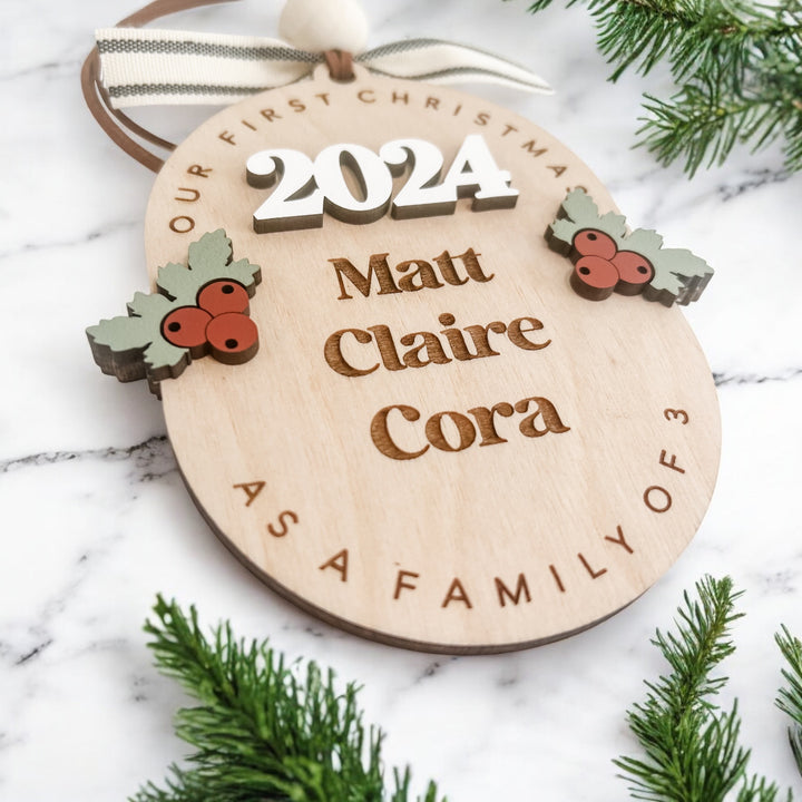 Customized Family Ornament: New addition