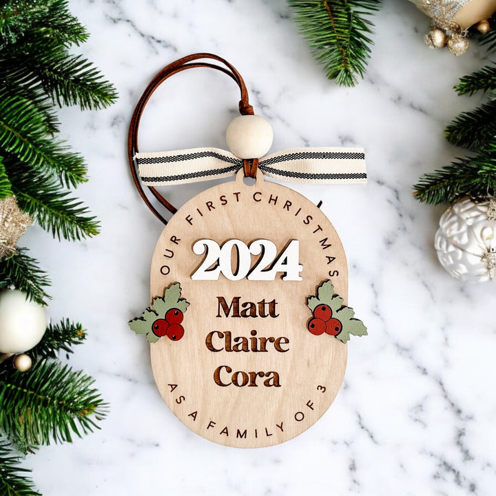 Customized Family Ornament: New addition