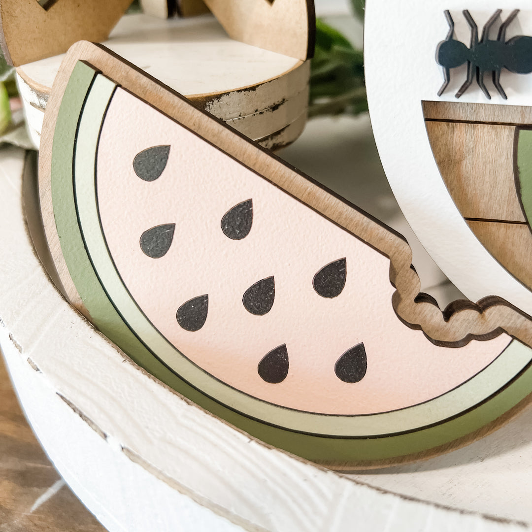 Watermelon Decor for Summer Tiered Tray