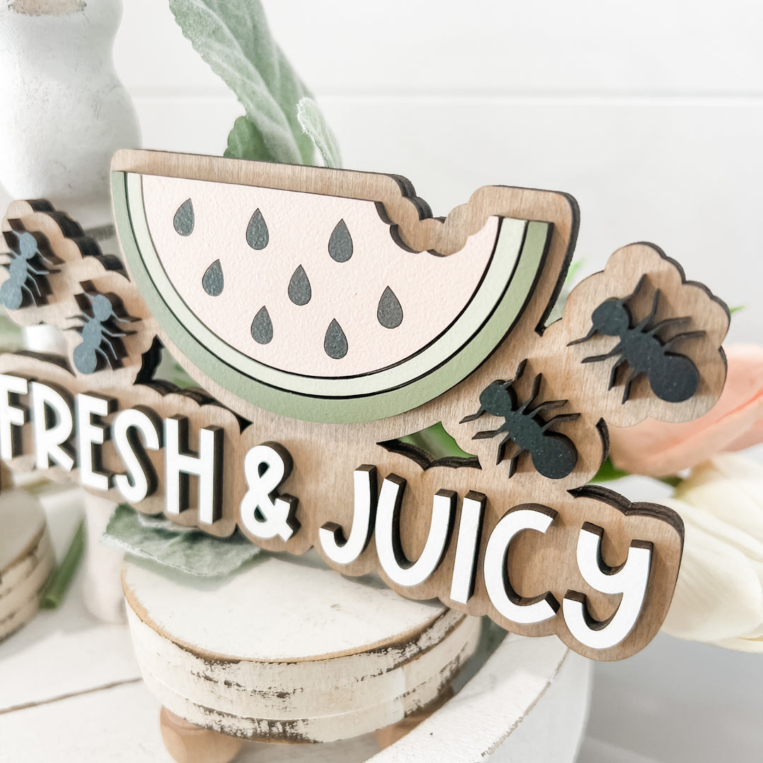 Watermelon Decor for Summer Tiered Tray