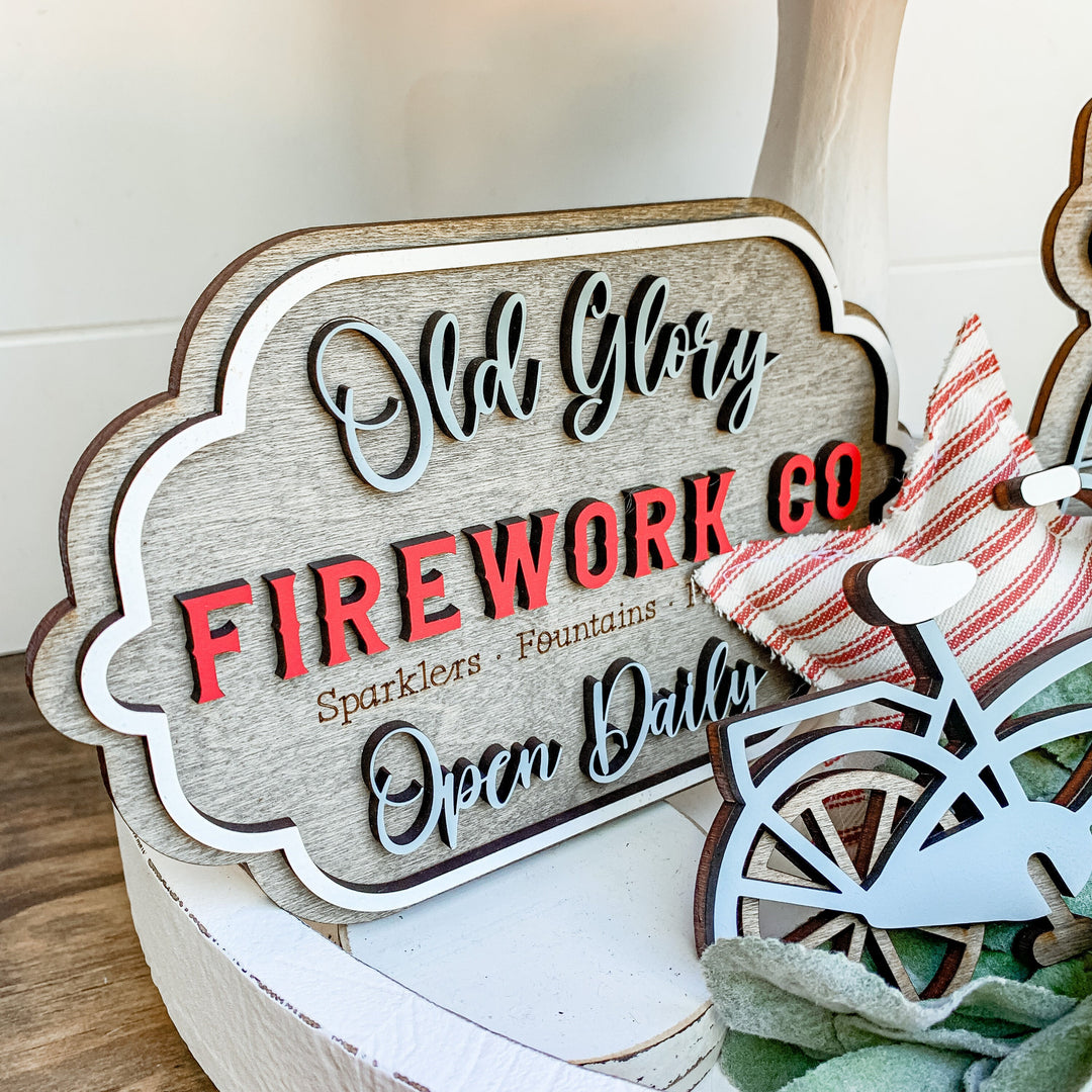 4th of July Tiered Tray Decor