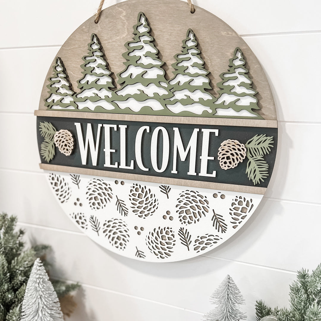 Winter Front Door Hanger