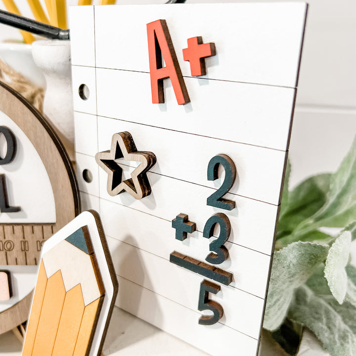 Back to School Tier Tray Decor