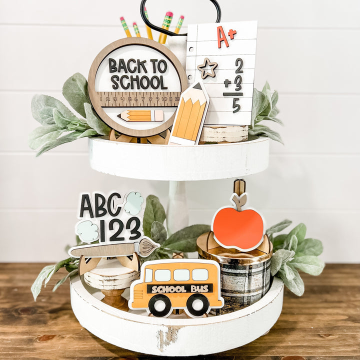 Back to School Tier Tray Decor