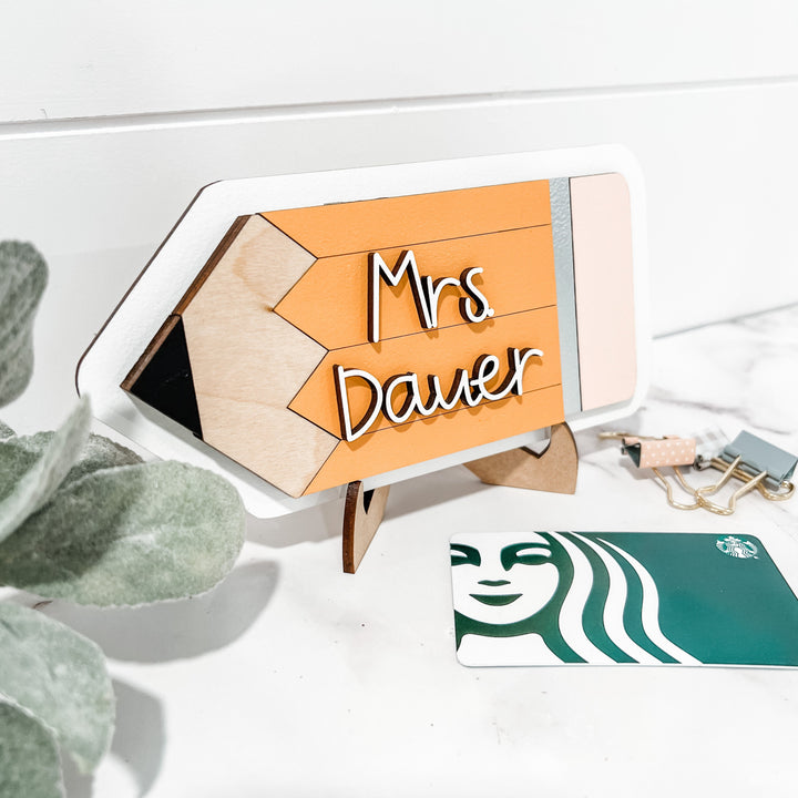 Personalized Teacher Gift Card Holder